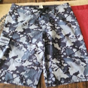 Quiksilver Black and Gray Board Shorts